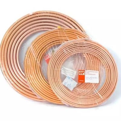 کویل لوله مسی ASTM B280 3/8 اینچ 50FT / رول C10920 Cu
